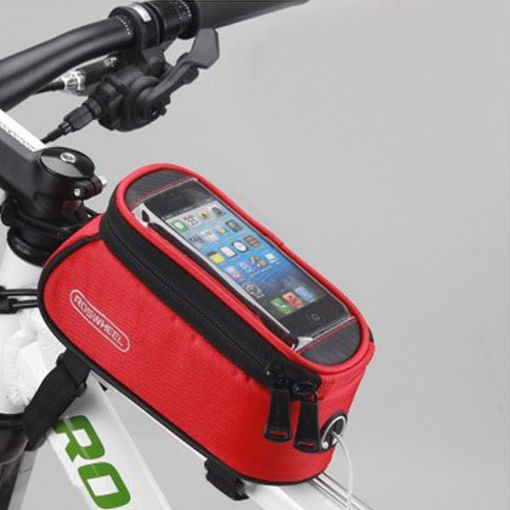 ROSWHEEL BICYCLE BAGS CYCLING BIKE FRAME IPHONE BAGS  HOLDER PANNIER MOBILE PHONE BAG CASE POUCH - EVERTHINGZ