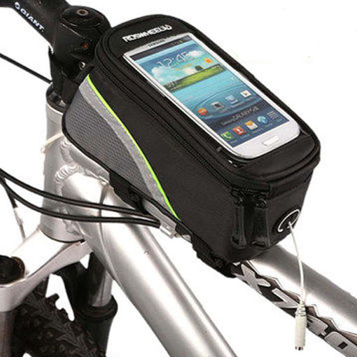 ROSWHEEL BICYCLE BAGS CYCLING BIKE FRAME IPHONE BAGS  HOLDER PANNIER MOBILE PHONE BAG CASE POUCH - EVERTHINGZ