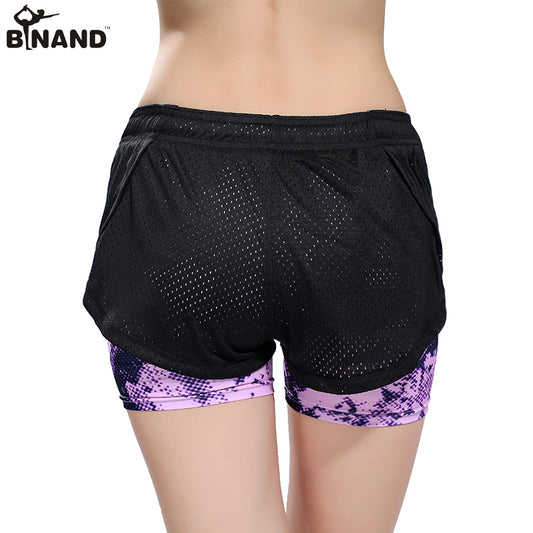 BINAND Women Quick Drying Yoga Double Layer Sport Short Outdoor Sports Fitness Gym Yoga Adjustable Waistband Running Shorts - EVERTHINGZ