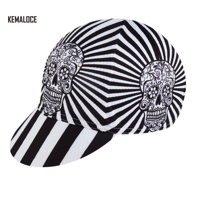 KEMALOCE 2018 White Skeleton Coolmax Pro Team Breathable Summer Cycling Cap Bike Hat With 5 Panels - EVERTHINGZ