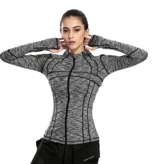 BESGO Women Sports Yoga Zipper Running Jackets Fitness Gym Training Coat Quick Dry Long Sleeve Outdoors Sportswear Active Wear - EVERTHINGZ