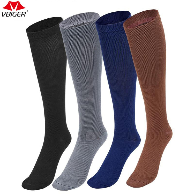 Vbiger 4 Pairs Graduated Compression Socks Athletic Running Stockings Comfortable Fitness Compression Socks for Women and Men - EVERTHINGZ