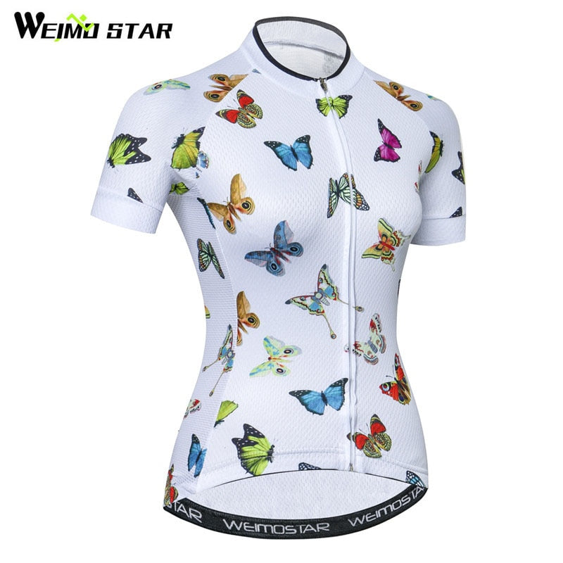 Weimostar Summer Short Sleeve Cycling Jersey Women Quick Dry MTB Bicycle Clothing Road Racing Bike Jersey Shirt Maillot Ciclismo - EVERTHINGZ