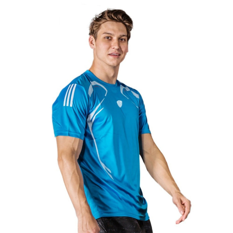 Man Sport Fitness Shirt T-shirt Running Breathable Quick-Drying Stretch Tops T-shirt Cool Gym Clothing - EVERTHINGZ