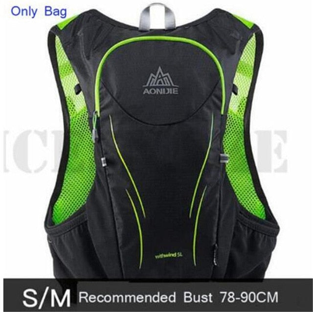 AONIJIE Men Women 5L Upgraded Outdoor Running Bag Backpacks Marathon Reflective Hiking Cycling Backpack Hydration Vest Pack - EVERTHINGZ