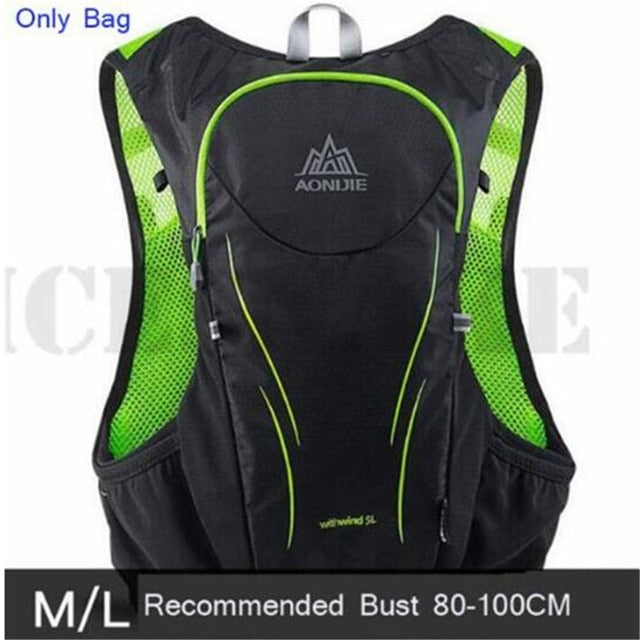 AONIJIE Men Women 5L Upgraded Outdoor Running Bag Backpacks Marathon Reflective Hiking Cycling Backpack Hydration Vest Pack - EVERTHINGZ