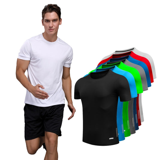 Shirt Homme Running Men Designer Quick Dry T-Shirts Running Slim Fit Tops Tees Sport Men 's Fitness Gym T Shirts Muscle Tee - EVERTHINGZ