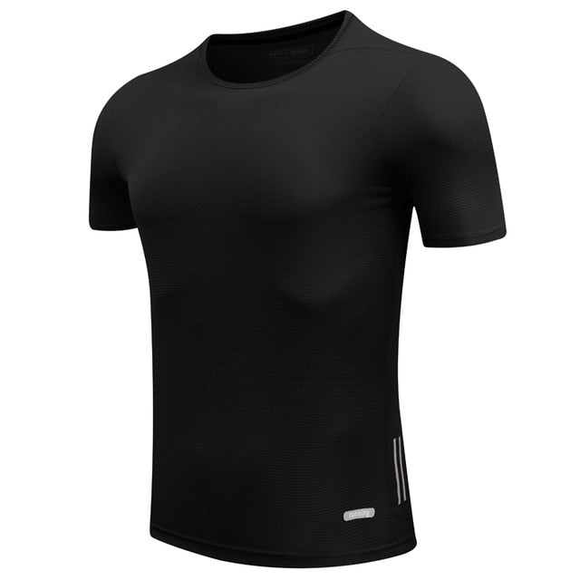 Shirt Homme Running Men Designer Quick Dry T-Shirts Running Slim Fit Tops Tees Sport Men 's Fitness Gym T Shirts Muscle Tee - EVERTHINGZ