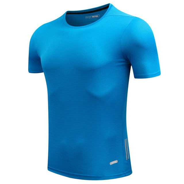 Shirt Homme Running Men Designer Quick Dry T-Shirts Running Slim Fit Tops Tees Sport Men 's Fitness Gym T Shirts Muscle Tee - EVERTHINGZ