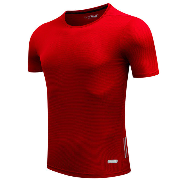 Shirt Homme Running Men Designer Quick Dry T-Shirts Running Slim Fit Tops Tees Sport Men 's Fitness Gym T Shirts Muscle Tee - EVERTHINGZ