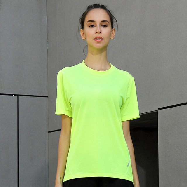 Women Dry Quick Short Sleeve Slim Sport T Shirt Gym Jerseys Fitness Shirt Trainer Running T-shirts Breathable Exercises Yoga - EVERTHINGZ