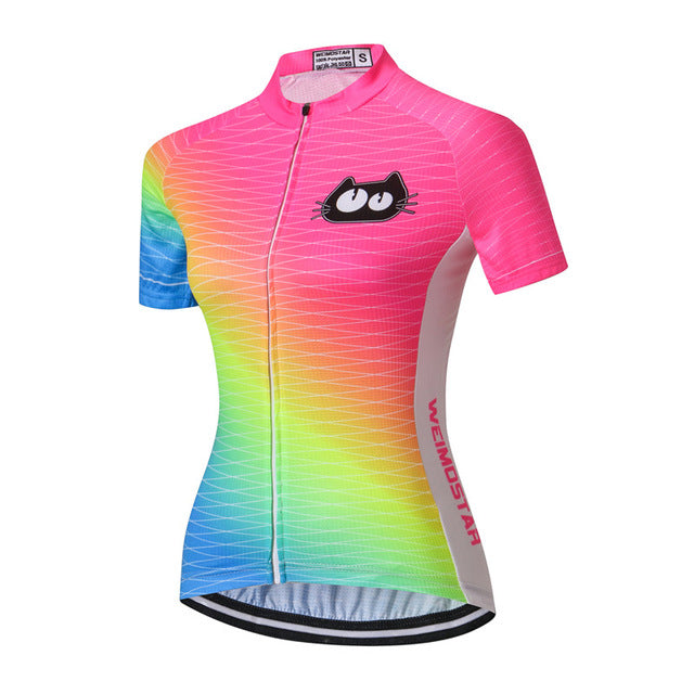 Weimostar Short Sleeve Cycling Jersey Women Breathable mtb Bike Jersey Shirt Quick Dry Riding Cycling Clothing Bicycle Clothes - EVERTHINGZ