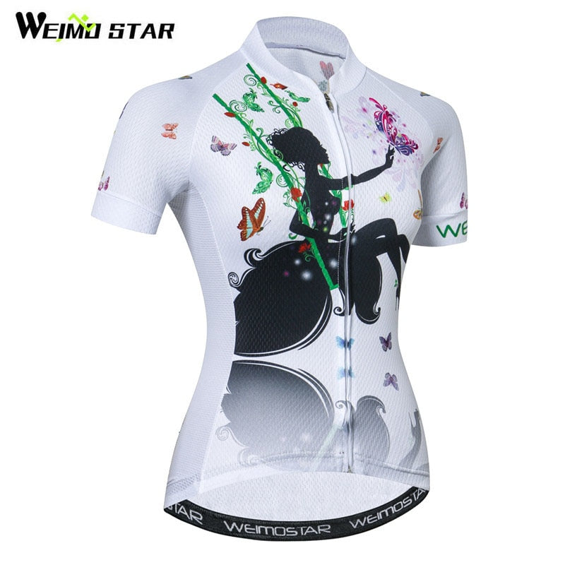 Weimostar Beautiful Cycling Jersey Women Mountain Road Bike Jersey Shirt Summer Breathable MTB Bicycle Clothing Maillot Ciclismo - EVERTHINGZ