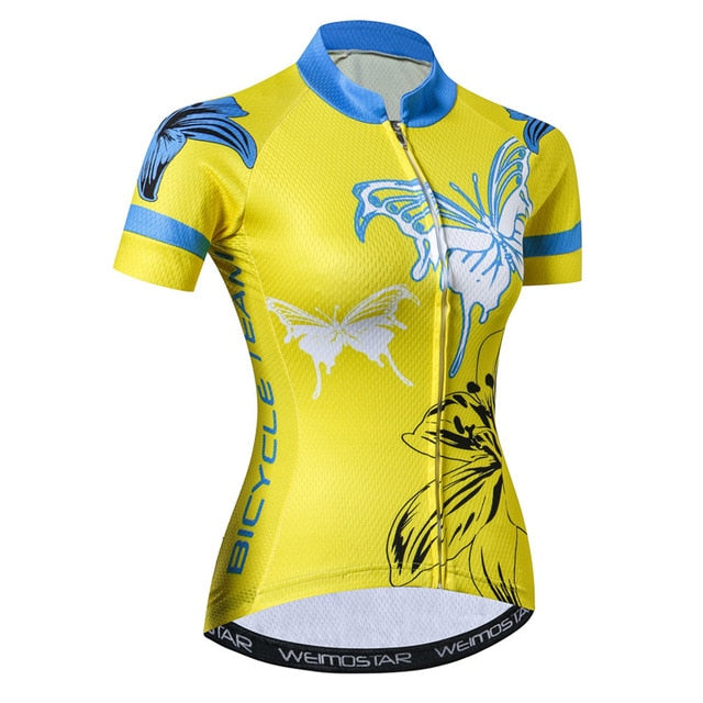 Weimostar Beautiful Cycling Jersey Women Mountain Road Bike Jersey Shirt Summer Breathable MTB Bicycle Clothing Maillot Ciclismo - EVERTHINGZ