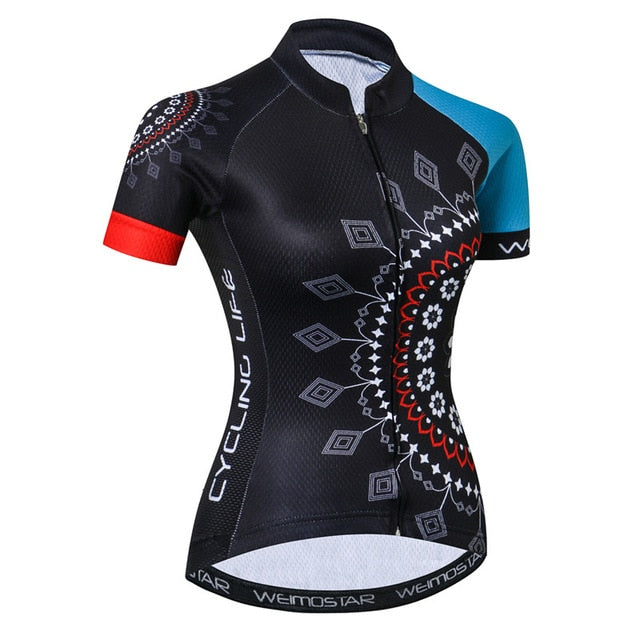 Weimostar Beautiful Cycling Jersey Women Mountain Road Bike Jersey Shirt Summer Breathable MTB Bicycle Clothing Maillot Ciclismo - EVERTHINGZ