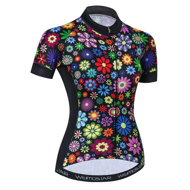 Weimostar Beautiful Cycling Jersey Women Mountain Road Bike Jersey Shirt Summer Breathable MTB Bicycle Clothing Maillot Ciclismo - EVERTHINGZ