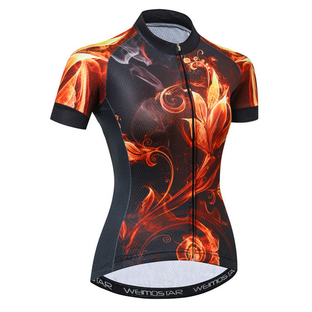 Weimostar Beautiful Cycling Jersey Women Mountain Road Bike Jersey Shirt Summer Breathable MTB Bicycle Clothing Maillot Ciclismo - EVERTHINGZ