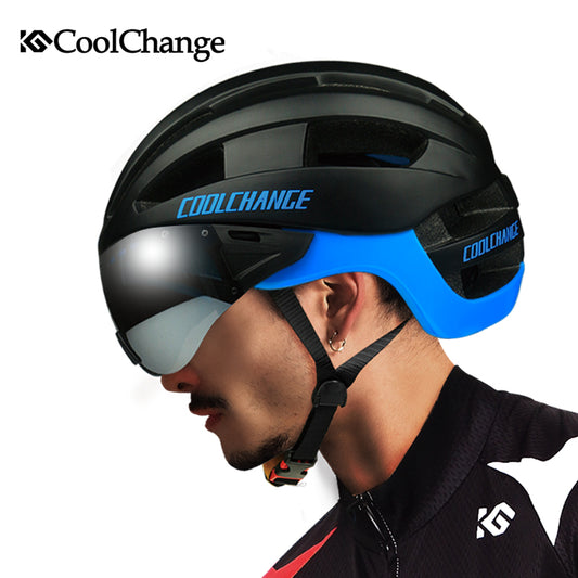 CoolChange Cycling Helmet EPS Windproof Lenses Integrally-molded Bicycle Helmet Men 16 Vents MTB Bike Helmet Casco Ciclismo - EVERTHINGZ