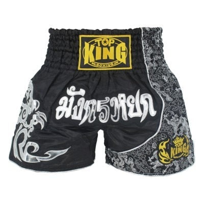 Black MMA Fighting Fitness Training Muay Thai Boxing Sports Shorts Tiger Muay Thai mma shorts muay thai boxing clothing