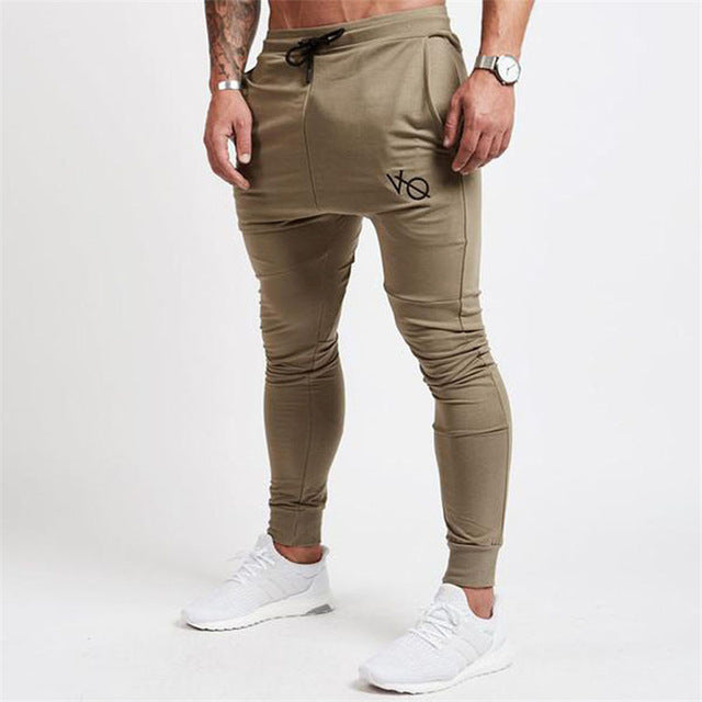 Gray Jogging Pants Striped Running Pants Men Sport Pencil Pants Men Cotton Soft Bodybuilding Joggers Gym Trousers Running Tights - EVERTHINGZ