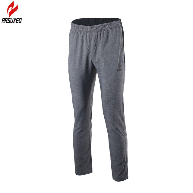 ARSUXEO Men's Sports Running Pants Training Soccer Tennis Workout GYM Pants Quick Dry Pockets P996 - EVERTHINGZ