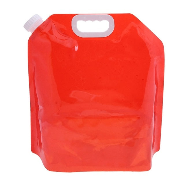 5L PE Water Bag For Portable Folding Water Storage Lifting Bag For Camping Hiking Survival Hydration Storage Bladder 30*32.5cm - EVERTHINGZ