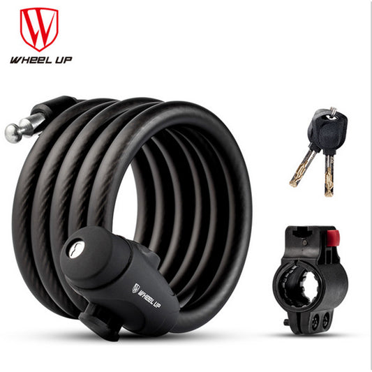 WHEEL UP 1.2m 1.5m 1.8m Anti Theft Bike Lock Steel Wire Safe Bicycle Lock quality MTB Road Bicycle Lock - EVERTHINGZ