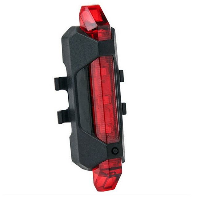 Portable USB Rechargeable Bike Bicycle Tail Rear Safety Warning Light Taillight  Lamp Super Bright ASD88 - EVERTHINGZ