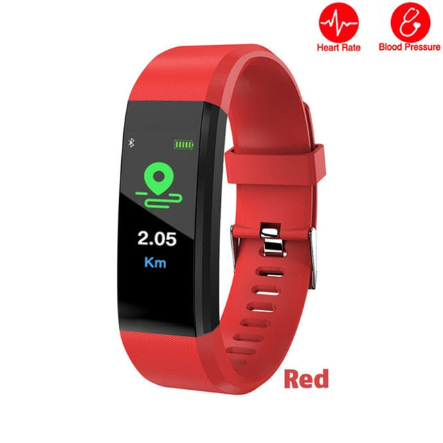 ID115 PLUS Color Screen Smart Bracelet Sports Pedometer Watch Fitness Running Walking Tracker Heart Rate Pedometer Smart Band - EVERTHINGZ