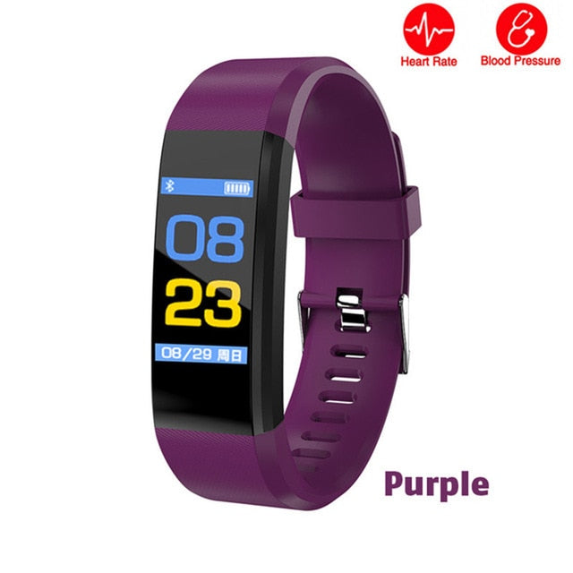 ID115 PLUS Color Screen Smart Bracelet Sports Pedometer Watch Fitness Running Walking Tracker Heart Rate Pedometer Smart Band - EVERTHINGZ