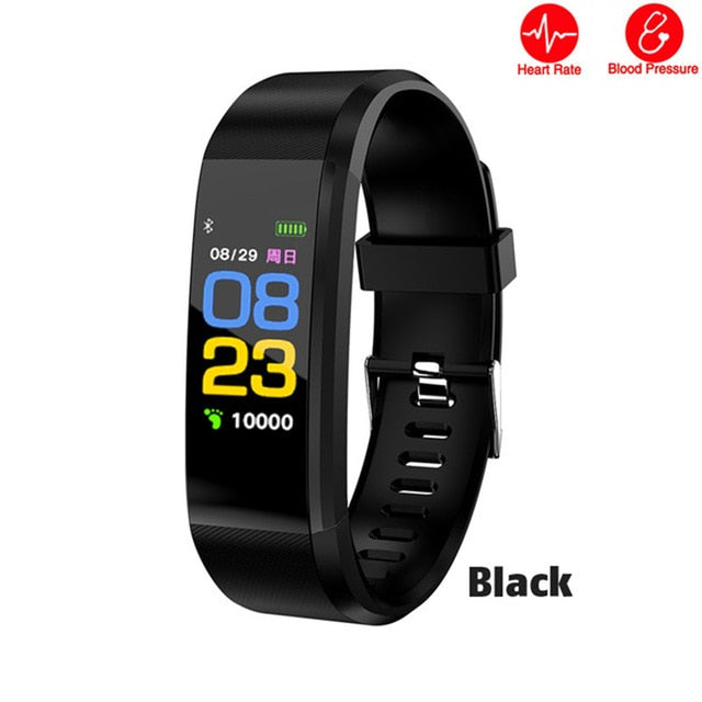 ID115 PLUS Color Screen Smart Bracelet Sports Pedometer Watch Fitness Running Walking Tracker Heart Rate Pedometer Smart Band - EVERTHINGZ