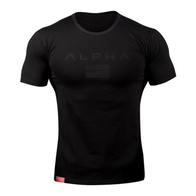 Cotton Gym Shirt Sport T Shirt Men Short Sleeve Running Shirt Men Workout Training Tees Fitness Top Sport T-shirt - EVERTHINGZ