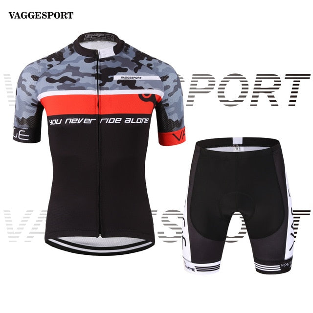 Camo Digital Print Red Men Cycling Wear Sublimation Printing Discount Cycling Uniforms Brand High Quality Biking Clothing Sets - EVERTHINGZ