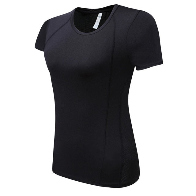 Gym T Shirt Women Quick Dry Running Cycling Yoga T Shirts Women Breathable Short Sleeve Sport Women Fitness - EVERTHINGZ