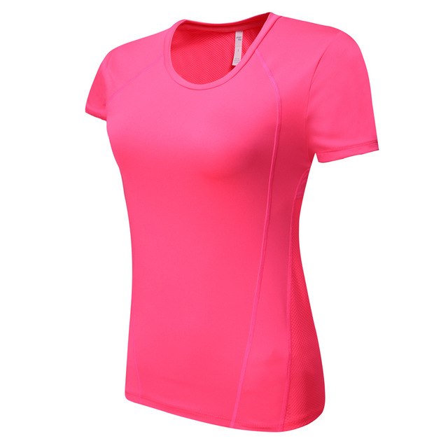 Gym T Shirt Women Quick Dry Running Cycling Yoga T Shirts Women Breathable Short Sleeve Sport Women Fitness - EVERTHINGZ