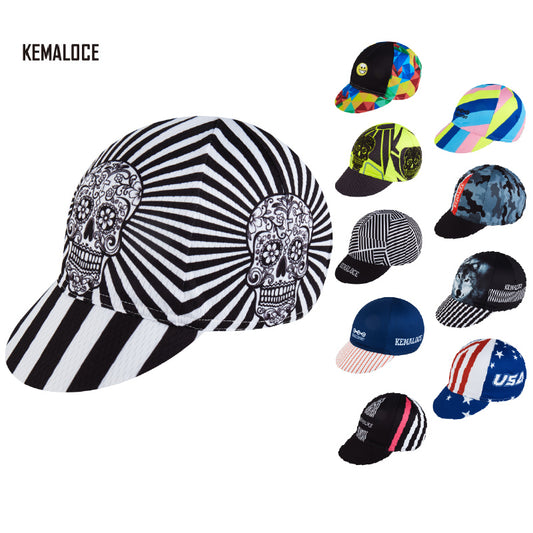 KEMALOCE 2018 White Skeleton Coolmax Pro Team Breathable Summer Cycling Cap Bike Hat With 5 Panels - EVERTHINGZ