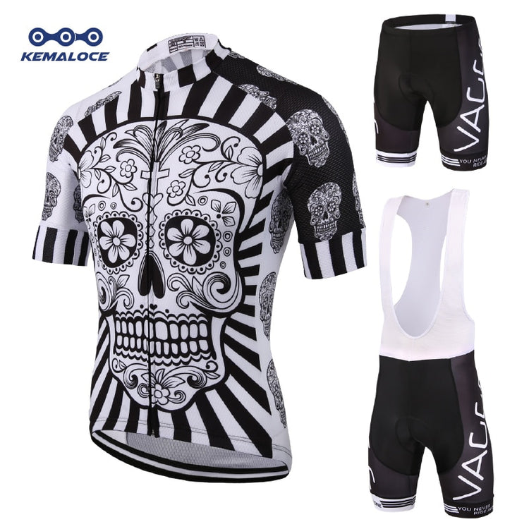 2019 Skeleton Men Cycling Wear Ropa Ciclismo Jersey Set Brand Uv Team Bicycle Clothing Kit Fitness Mountain Road Race Bike Suit - EVERTHINGZ