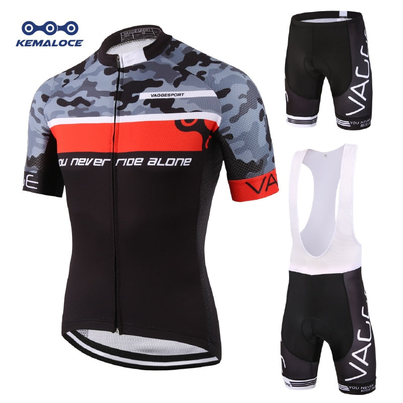 Camo Digital Print Red Men Cycling Wear Sublimation Printing Discount Cycling Uniforms Brand High Quality Biking Clothing Sets - EVERTHINGZ