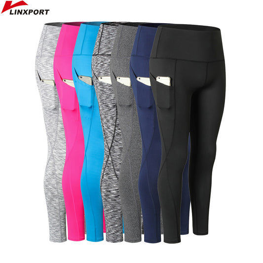 New Women Yoga Capris High Elastic Fitness Leggings Cycling Pants Slim Running Tights Sportswear Sports Pants Trousers Clothing - EVERTHINGZ