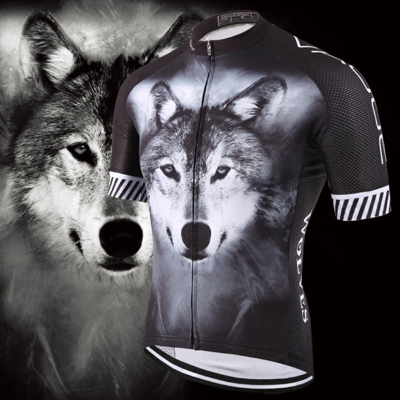 2019 Wolf Pro Unisex Cyclist Cycling Jersey Sports Original Summer Men Bike Wear Novelty Plus Size 3D Printed Cycling Shirts - EVERTHINGZ