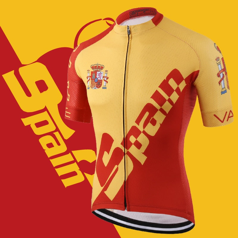 Pro Tour Spain brand Cycling Jersey Wear Racing Ciclismo Cycling Apparel Kit Road Compression Digital Printing Uv Bicycle Shirts - EVERTHINGZ