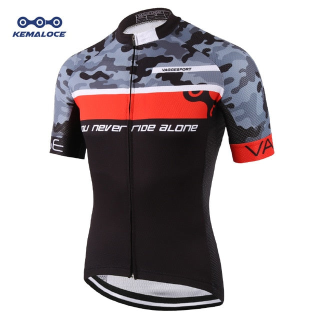 Kemaloce Classic Pro Tour Tight Men Cycling Jersey Breathable Dye Sublimated Racing Cycling Shirts Reflective Grey Pro Bike Wear - EVERTHINGZ