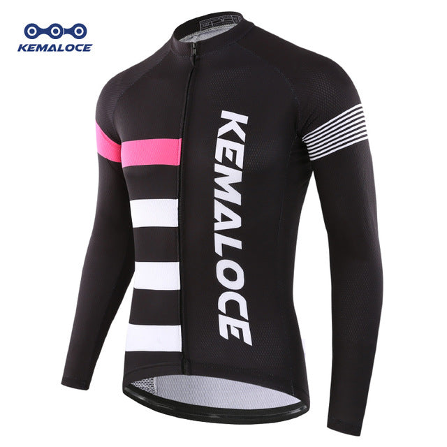 Wholesale 100% Polyester Men Cycling Jersey Quick Dry Ciclismo Bicycle Shirt Spring Long Sleeve Road Cycling Clothes Bike Jersey - EVERTHINGZ