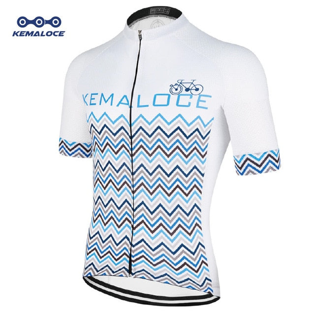 2018 Classical Team Cycling Jersey Tops Breathable Coolmax White Dry Fit Bicycle Shirts Sublimated Short Sleeve Race Bike Jersey - EVERTHINGZ