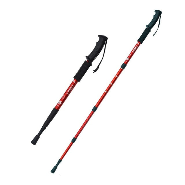 2pcs trekking poles Nordic Walking cane telescopic baton Aluminium Alloy nordic Walking Stick with hiking accessories - EVERTHINGZ