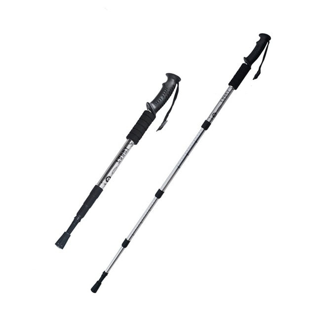 2pcs trekking poles Nordic Walking cane telescopic baton Aluminium Alloy nordic Walking Stick with hiking accessories - EVERTHINGZ