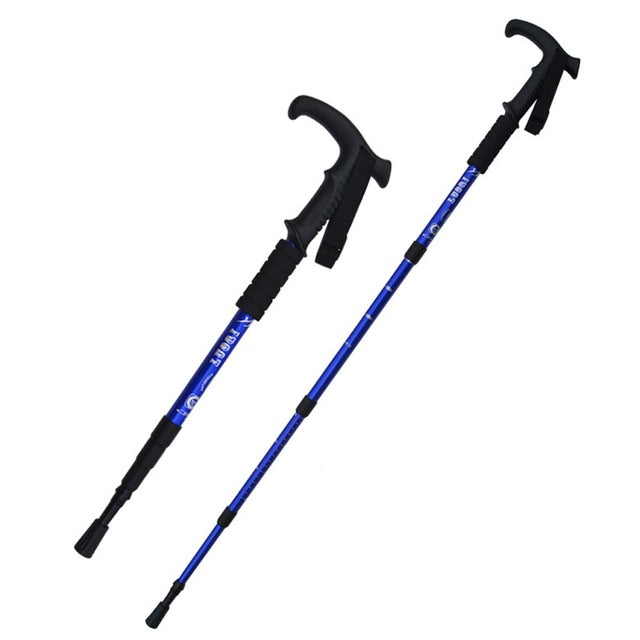 2pcs trekking poles Nordic Walking cane telescopic baton Aluminium Alloy nordic Walking Stick with hiking accessories - EVERTHINGZ