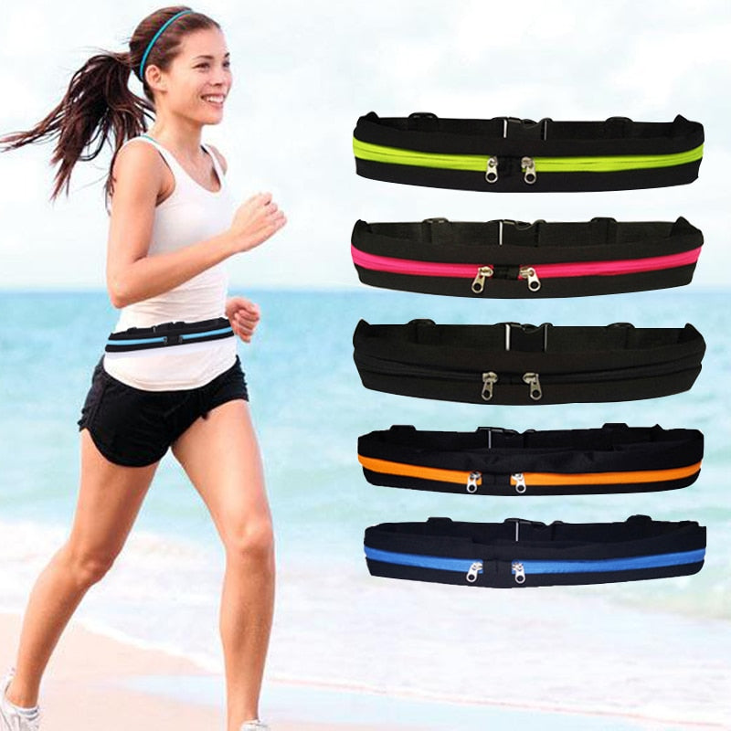 Waist Running Bag Outside Sport Mobile Phone Waterproof Cycling Bum Bag Outdoor Belt Jogging Waist Pack Carrying Portable - EVERTHINGZ