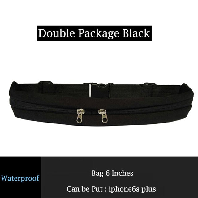 Waist Running Bag Outside Sport Mobile Phone Waterproof Cycling Bum Bag Outdoor Belt Jogging Waist Pack Carrying Portable - EVERTHINGZ