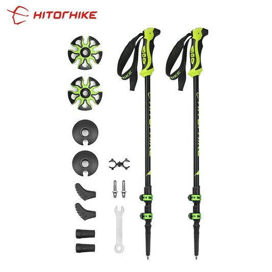 2pcs 7075 Trekking Poles Nordic Walking Poles 7075 Trekking Stick Alpenstock Walking Stick For Tourism - EVERTHINGZ